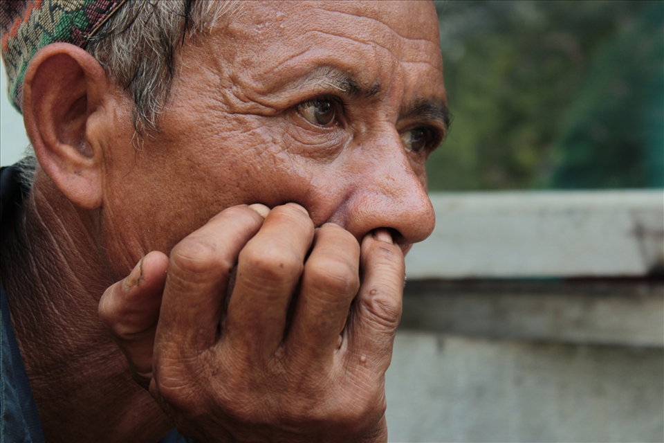 Babulal. Older worker of the farm. Wondering and still dreaming.