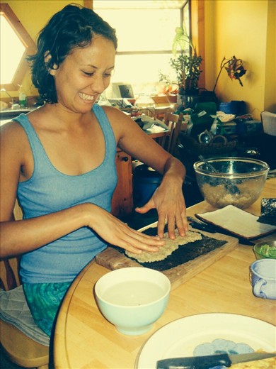 Me getting stuck into it