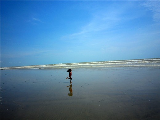 A child was playing and it’s the main loveliness of Cox’s Bazar.
