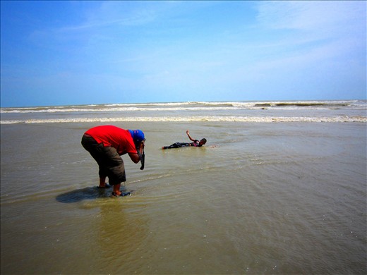 One of us was busy to take photos of this boy.