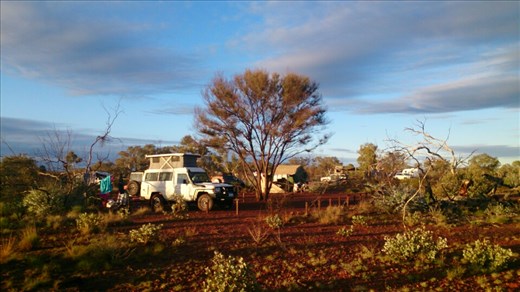 Our camping site at sunset.