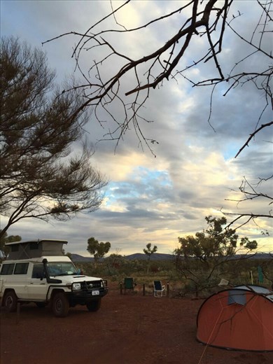 Sunset at our campsite.