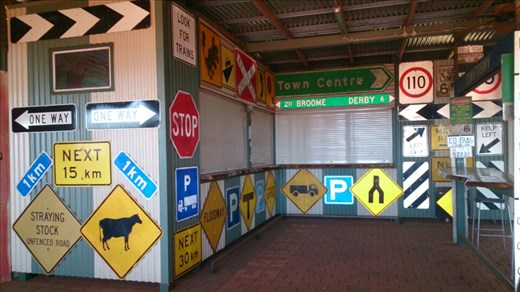 An interesting collection at the Sandfire Roadhouse.