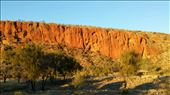 Wir sind spaet abends an dem Camping Platz in Glen Helen Gorge (Schlucht) angekommen. Am naechsten Morgen wachten wir vor dieser Kulisse auf. Wow!!!: by heffmann, Views[181]