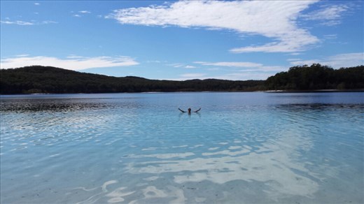 Sigi im Lake McKenzie.