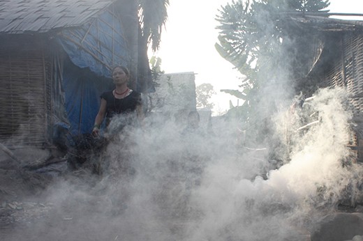 Early mornnig at Bhutanese Refugee Camp, Nepal, March 2012.