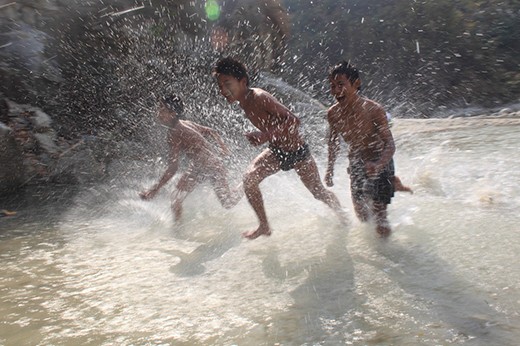 Yang kids playing at river side, Out side of Bhutanese Refugee Camp.Nepal, 2012