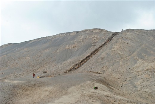 Stairs to Bromo crater. This is the dropped point if we rent a horse. You need to climb the stair to see the crater.