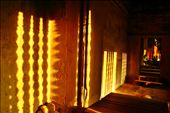 Sunset reflection on the wall inside one of the temples at Angkor, Siem Reap: by hertianadwiputri, Views[698]
