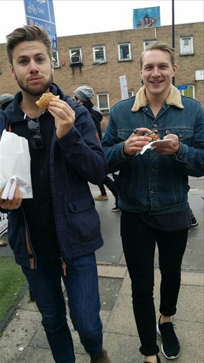 Walking home from Brick Lane and we found this amazing donut place.. they do cronuts as well which are a mix between donuts and croissants! Mmmm mm.. eating our way around London!