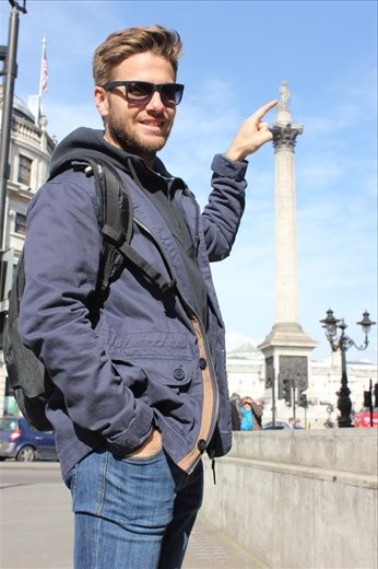 Checking out Trafalgar square!