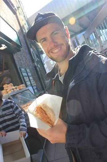 Pulled pork roll for Tom, of course!