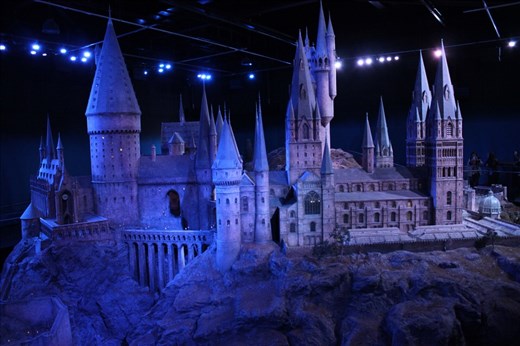 Hogwarts itself! They used this to film when they needed a whole image of Hogwarts from afar.. It was so detailed and quite impressive to look at!