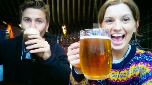 Today we tried to be good tourists and see some museums. . It lasted 2 hours.. then we ended up here. Not a lot else to do when it's freeeezing cold and pouring rain! 