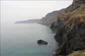 We then made our way to Carrick-a-rede rope bridge.. A (tiny) rope bridge that goes overt the North Atlantic from the mainland to the small island. The bridge itself was also a little disappointing and no where near as scary as Expected..in fact not scary at all.. But the scenery was beautiful, the water was so clear we felt like swimming. If it hadn't of been a 12. Degree day.. Or the northern Atlantic ocean!: by hethoandstokesyseuropeanadventure, Views[274]