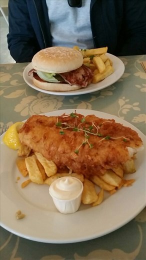 THE BEST fish and chips EVER at shells cafe. I'd go back to strandhill just for this meal. . Every day