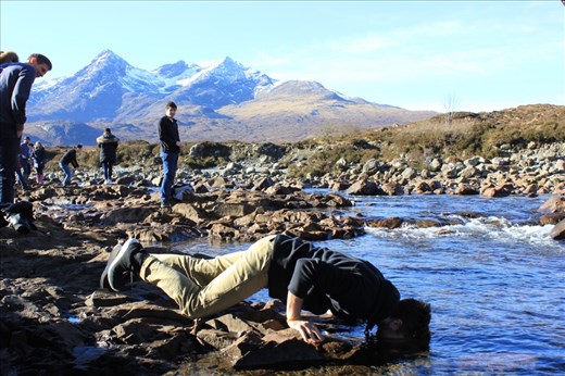 Sligachan River.. Its believed that if you dip your face in this river for 7 seconds you will have eternal youth and beauty.. I did it 7 years ago, if you were all wondering how I have such  young and beautiful skin.. I did a refresher obviously this tour!  