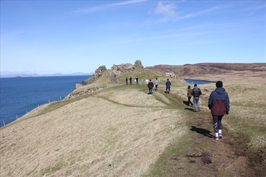 One of the boys was a MacDonald so we stopped at his families castle.. There was not a hell of a lot left of it once another clan came along and the McDonald's had to leave..