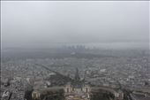 The view from the top of the Eiffel tower.. That big grey line above the City was a big cloud of rain..that eventually poured down on us!: by hethoandstokesyseuropeanadventure, Views[317]