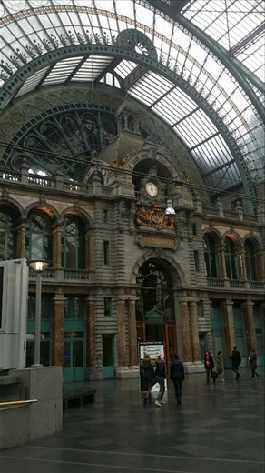 Antwerp Central Station -known for being one of the most spectacular stations in the world!