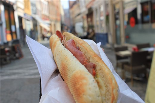 Our favourite lunch in Belgium.. Broodjes.  Aka toasted paninis. . Mmmm I like the prosciutto ones with mozzarellaaa