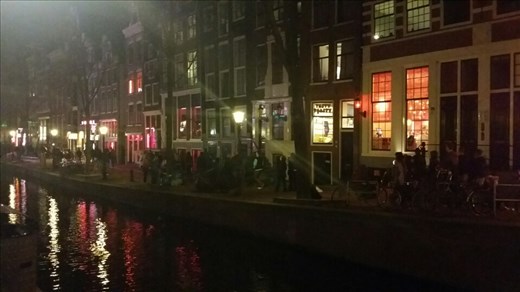 The very interesting red light district of Amsterdam.. just a canal away from our hostel.. how lucky!