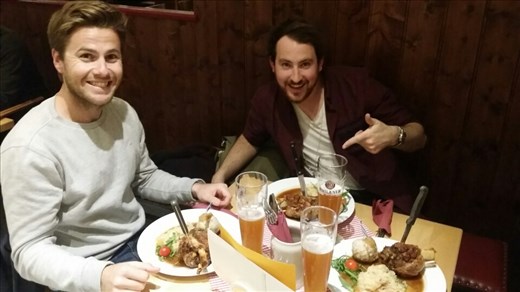 Our first meal in Ulm.. delicious pork knuckle!!!