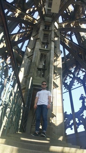 Climbing the münster. . The highest church in all of europe. This is near the top..866 steps.. hopefully worked off that pork roll we had for lunch.
