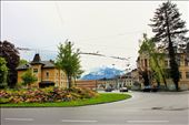 Normally these beautiful mountains completely surround Salzburg..but with thick clouds and rain.. This was the only bit of mountain we got to see!: by hethoandstokesyseuropeanadventure, Views[337]