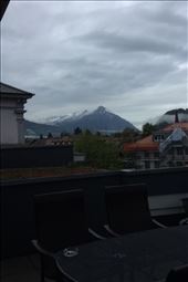 one of our views from our hostel terrace. Unfortunately most of our days in Switzerland were pouring rain and hiding the Alps. . But when it cleared, our view was very impressive..: by hethoandstokesyseuropeanadventure, Views[206]