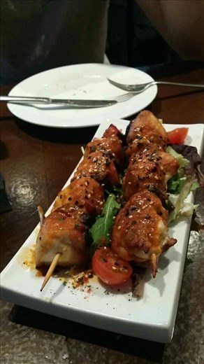 Nom nom nom.. chicken honey curry skewers