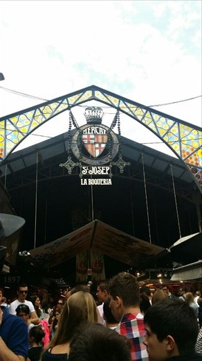 The amazing market filled with tapas bars, fresh fruit, juices, cheese, meats.. everything!