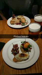 Some of the many pintxos we ate: by hethoandstokesyseuropeanadventure, Views[255]