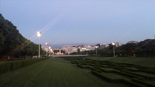 A 5 minute walk up the road to the top of Marques de Pombal, the main strip,of Lisbon