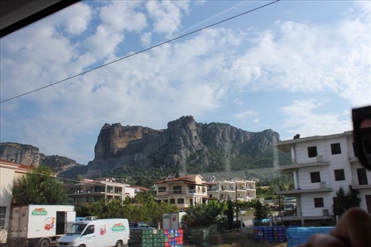 METEORAA! As described in the blog, this is looking at the rocks from the town beneath it, Kalambaka