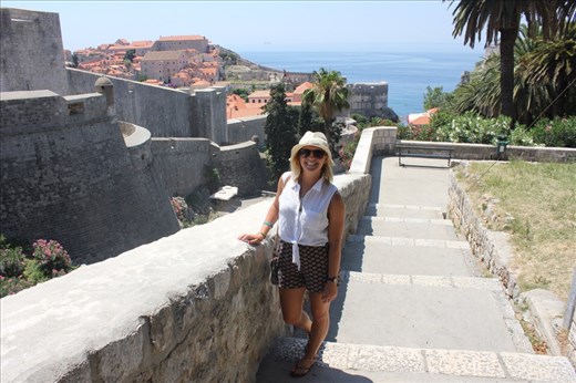 Heading towards the Old town. It all hides behind that wall behind me