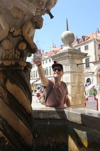 The best thing on a hot day... free water from tricky taps that soak you wet while you try to refill