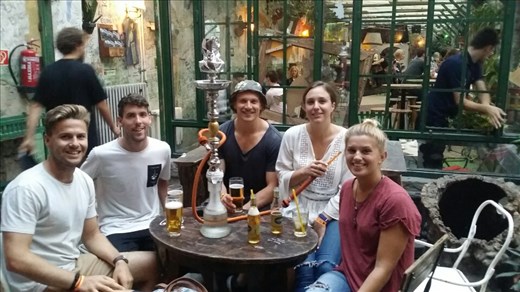 Shisha in our favourite ruined bar, szimpla