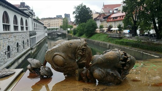 Ljubljana - Slovenia capital city. A very cool city,it appears quiet; but comes alive at night... plus they have the best Friday night food market everrr