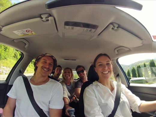 We hired a car and drove around Slovenia to see Lake Bohinj  and Lake Bled