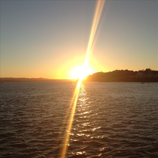 Beautiful sunset over Auckland