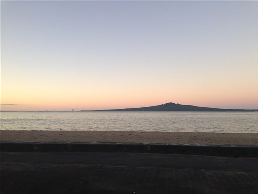 Beautiful sunset looking out at Rangitoto