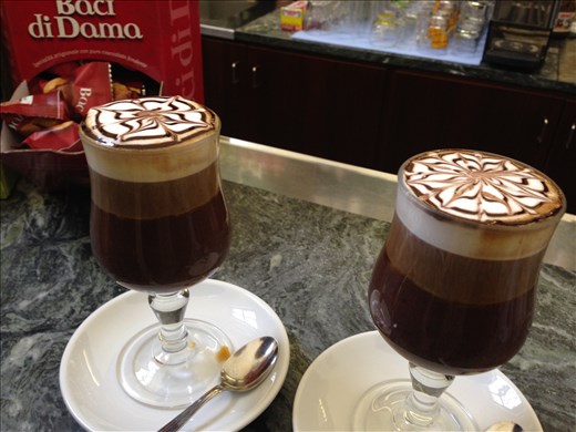 Bicerin: hot chocolate, espresso, and cream