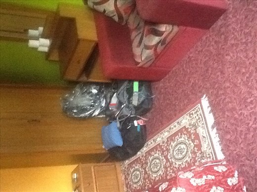 My gear: 70L backpack in airport provided protection bag plus large duffel bag (hardware) plus small duffel with edible provisions