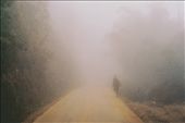 A woman looks back to see if the group are still behind her. It wouldn't be difficult to lose your companions in this thick fog.: by hilaryfaye, Views[274]
