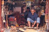 More than 40,000 craftsmen work in The Medina, the historic Marrakech city centre, shielded by wooden latticework or tucked away in covered walkways.: by himtox, Views[906]