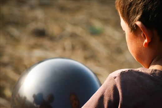 The first time children had ever seen a balloon. Such simple excitement.