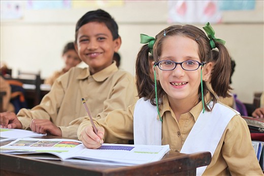 Today learning happily these children are making their tomorrow.