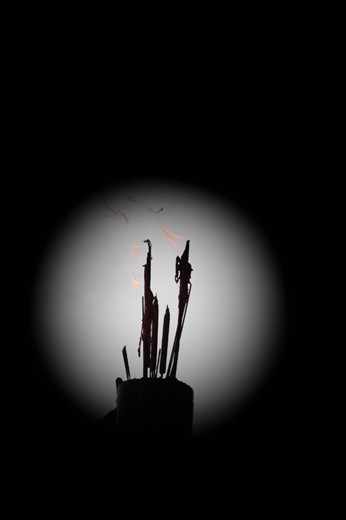 In the traditional way,taking picrure is not permitted when processing the ceremony. At last my Mom agreed to let me take photos if i covered the lense with a black box