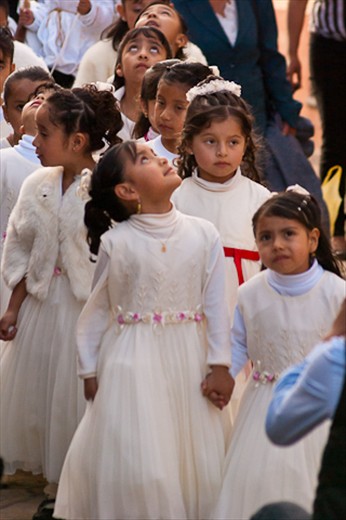 Street parade for the day of Our Lady